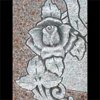 Stone Monument Carving- Rose