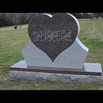 Stone Memorial Heart Monument- Lived, Laughed, Loved